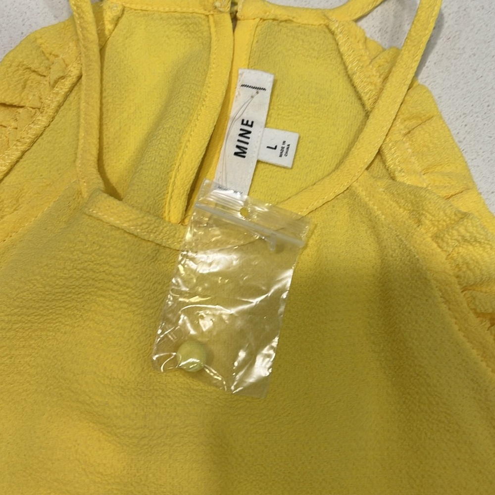 Yellow blouse size L - Picture 3 of 9